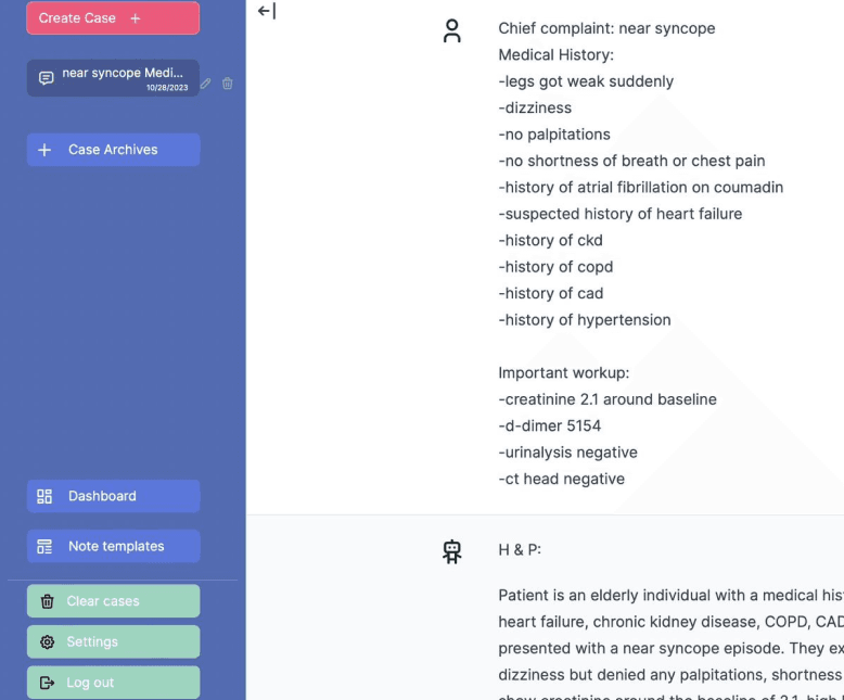 screenshot of patientflow's dashboard